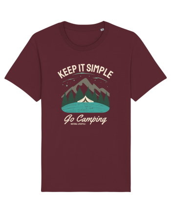 Keep it simple go camping Burgundy