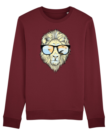 Leu Cool cu Ochelari Burgundy