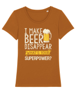 I make beer disappear Tricou mânecă scurtă guler larg fitted Damă Expresser