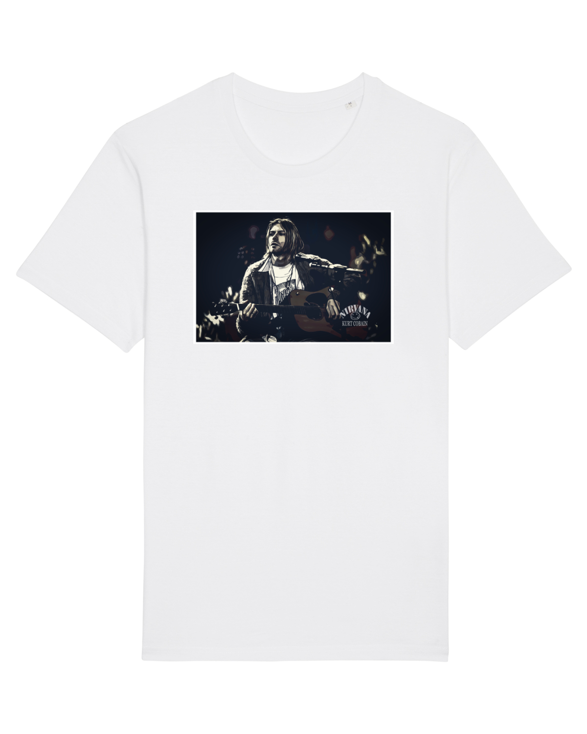 Tricou mânecă scurtă Unisex Rocker White