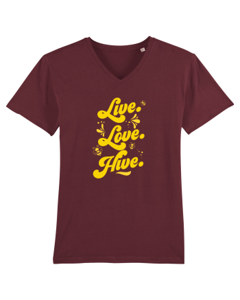Live Love Hive Burgundy