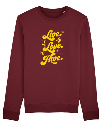 Live Love Hive Burgundy