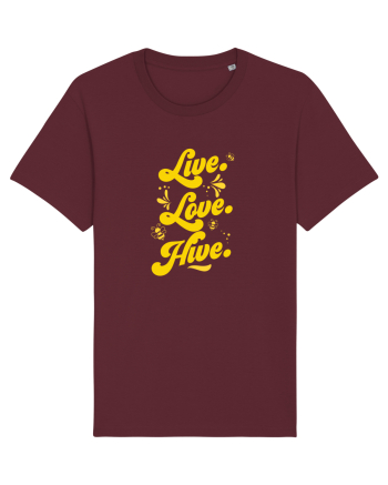 Live Love Hive Burgundy