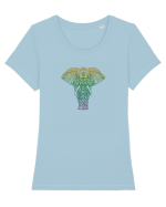 Elefant Tricou mânecă scurtă guler larg fitted Damă Expresser