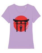Business Samurai Tricou mânecă scurtă guler larg fitted Damă Expresser