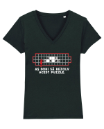 Puzzle funny Tricou mânecă scurtă guler V Damă Evoker