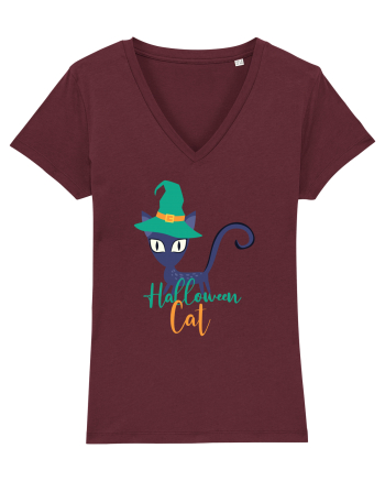 Halloween Cat Burgundy