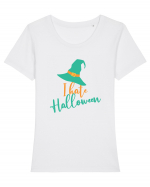 I hate Halloween ! Tricou mânecă scurtă guler larg fitted Damă Expresser
