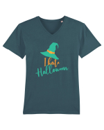 I hate Halloween ! Tricou mânecă scurtă guler V Bărbat Presenter