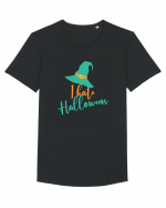 I hate Halloween ! Tricou mânecă scurtă guler larg Bărbat Skater