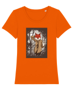 Vulpița Tricou mânecă scurtă guler larg fitted Damă Expresser