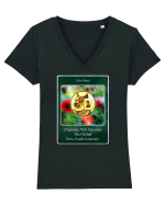 dogecoin Tricou mânecă scurtă guler V Damă Evoker