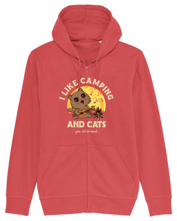 I like camping and cats Carmine Red