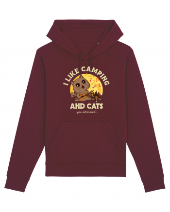 I like camping and cats Burgundy