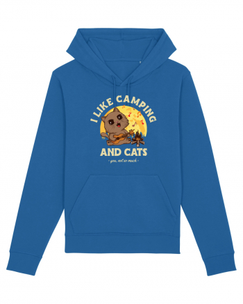 I like camping and cats Royal Blue