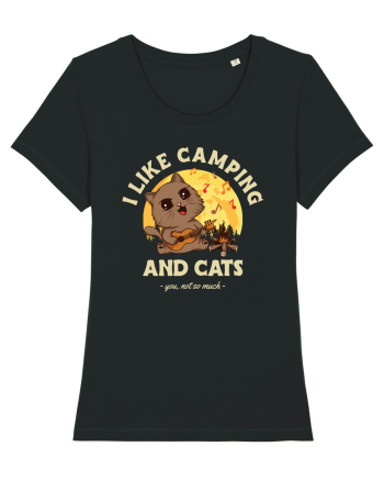 I like camping and cats Black