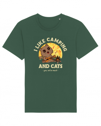 I like camping and cats Bottle Green