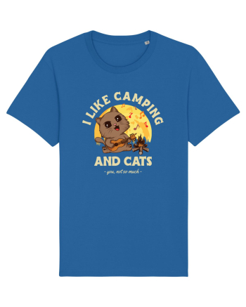 I like camping and cats Royal Blue