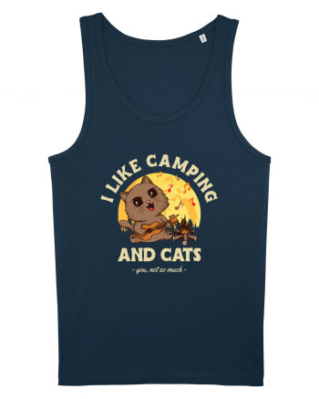 I like camping and cats Navy