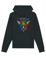 Pisica Meow Colorat Hanorac Unisex Drummer