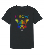 Pisica Meow Colorat Tricou mânecă scurtă guler larg Bărbat Skater