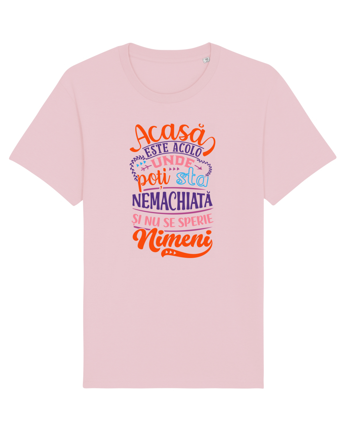 Tricou mânecă scurtă Unisex Rocker Cotton Pink