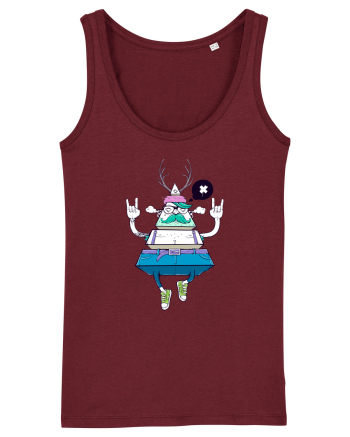Cartoon Piramidă Hipster Burgundy