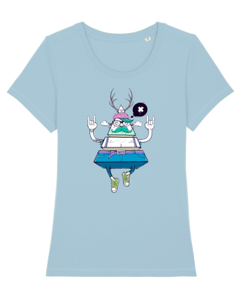 Cartoon Piramidă Hipster Sky Blue