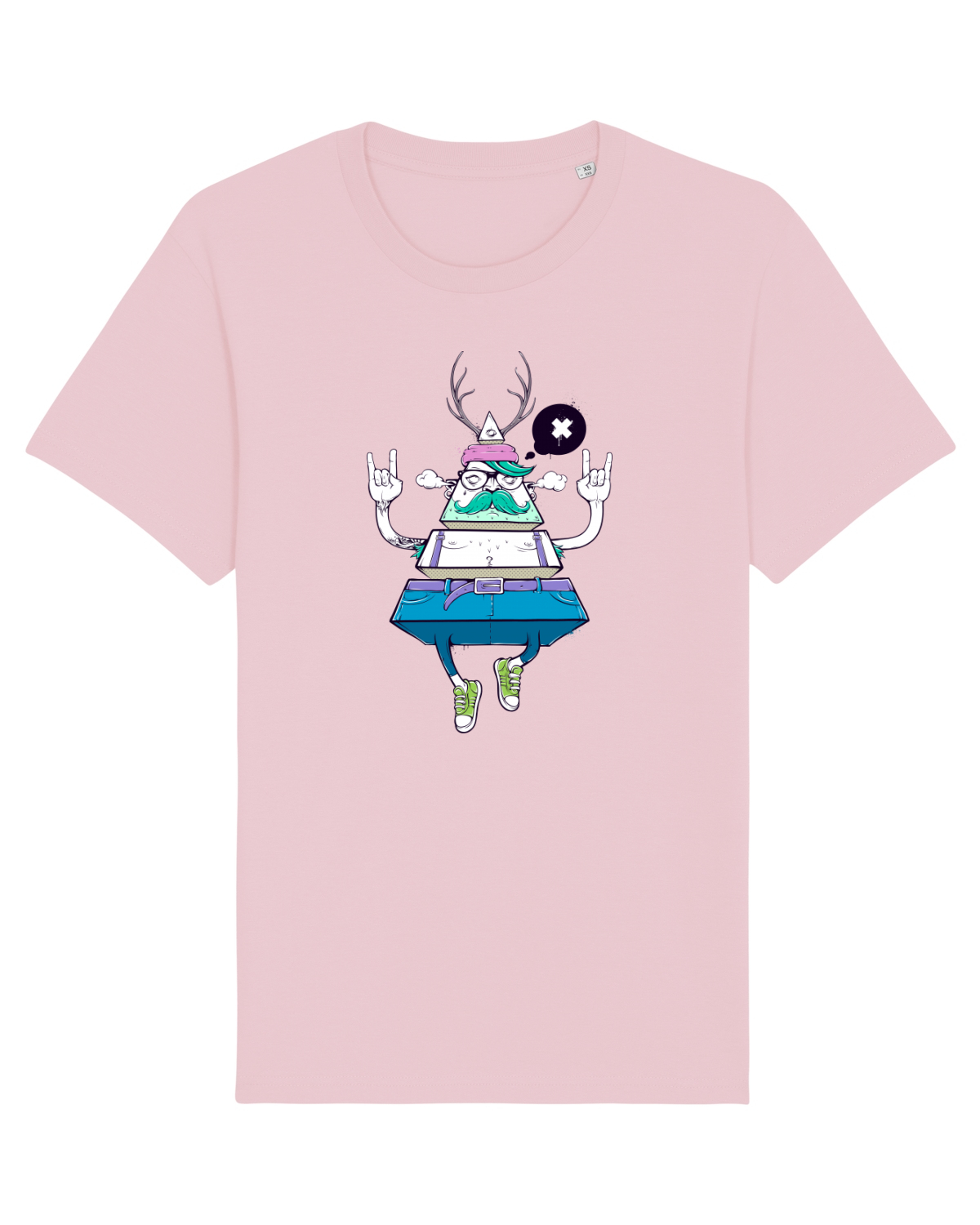 Tricou mânecă scurtă Unisex Rocker Cotton Pink