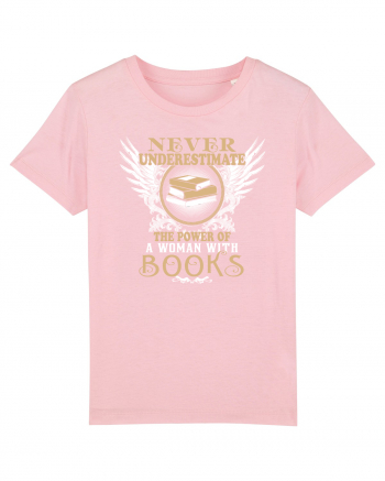 Woman with books Cotton Pink