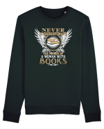 Woman with books Bluză mânecă lungă Unisex Rise