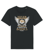 Woman with books Tricou mânecă scurtă Unisex Rocker