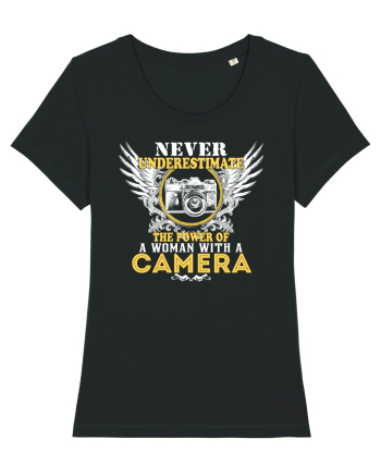 Woman with a camera Black