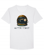 Outer Space Astronaut Tricou mânecă scurtă guler larg Bărbat Skater