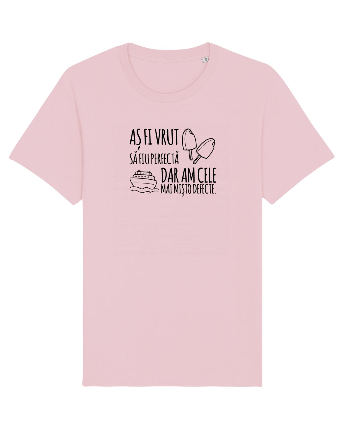 Tricou mânecă scurtă Unisex Rocker Cotton Pink