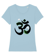 Simbol Om (Ohm )  Tricou mânecă scurtă guler larg fitted Damă Expresser