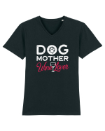 Dog Mother Wine Lover Tricou mânecă scurtă guler V Bărbat Presenter