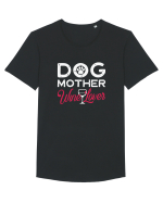 Dog Mother Wine Lover Tricou mânecă scurtă guler larg Bărbat Skater