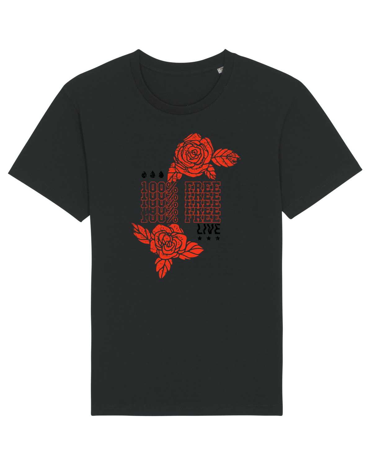 Tricou mânecă scurtă Unisex Rocker Black