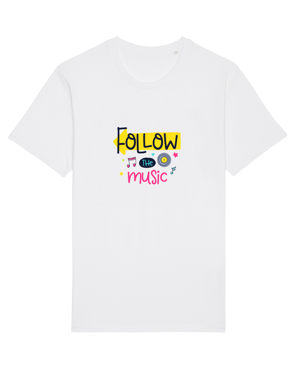 Tricou mânecă scurtă Unisex Rocker White