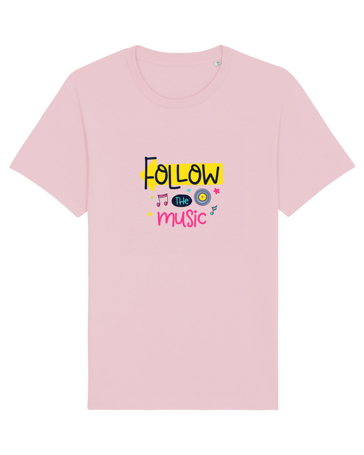 Tricou mânecă scurtă Unisex Rocker Cotton Pink