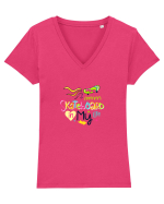 Skateboard in My Life Tricou mânecă scurtă guler V Damă Evoker