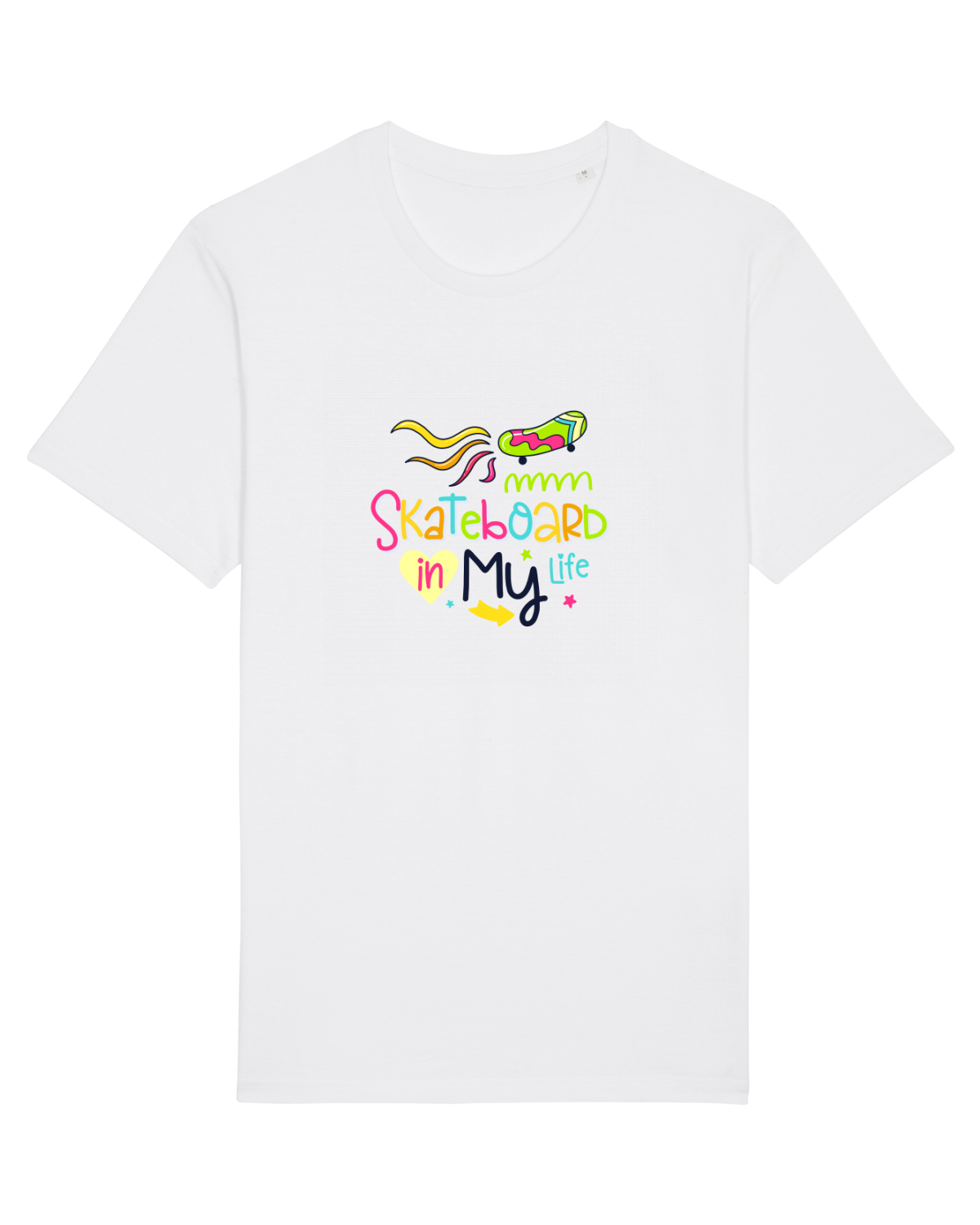 Tricou mânecă scurtă Unisex Rocker White