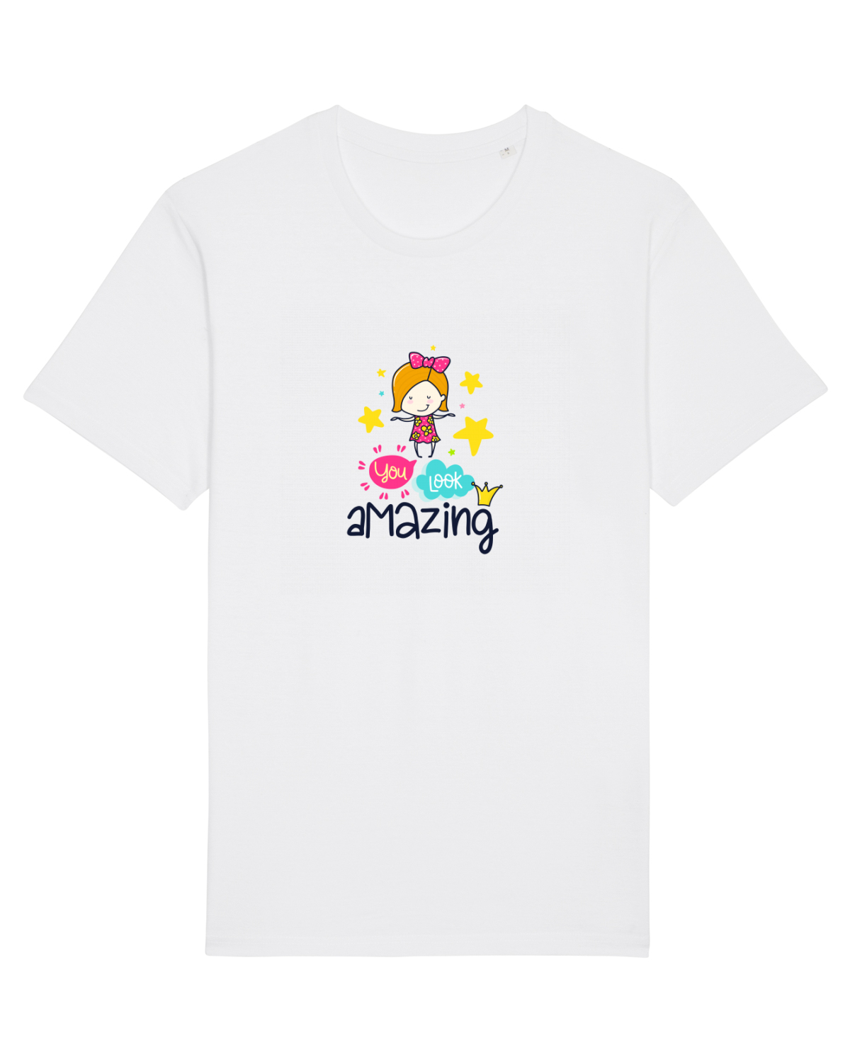 Tricou mânecă scurtă Unisex Rocker White