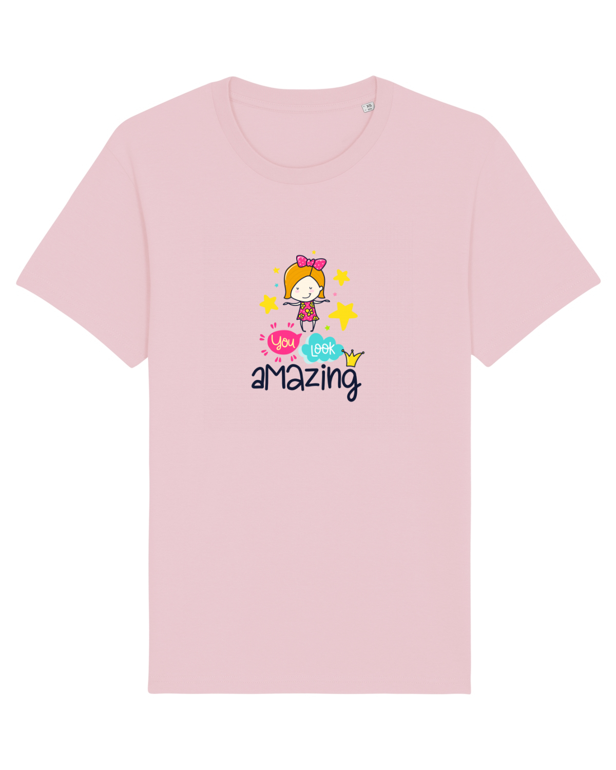 Tricou mânecă scurtă Unisex Rocker Cotton Pink