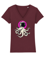 Caracatiță Astronaut Tricou mânecă scurtă guler V Damă Evoker