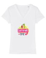 Summer Time Tricou mânecă scurtă guler V Damă Evoker