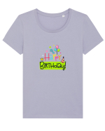 Happy Birthday Tricou mânecă scurtă guler larg fitted Damă Expresser