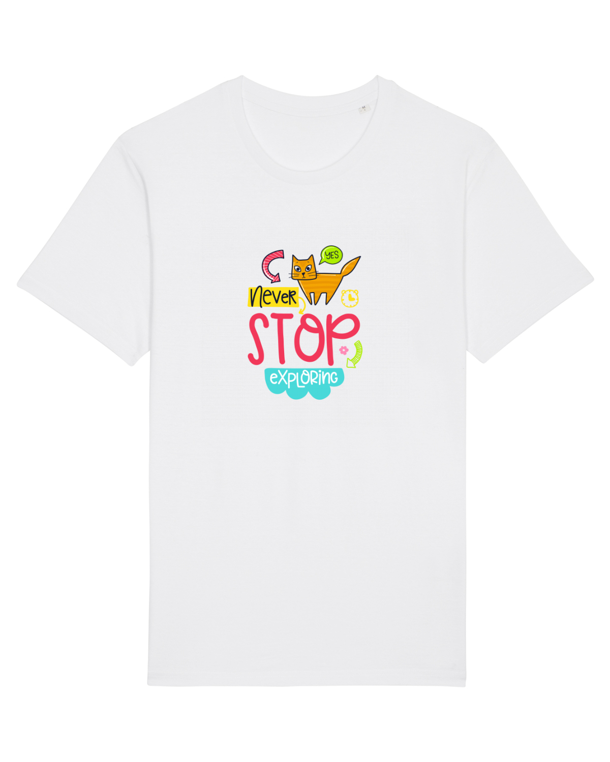 Tricou mânecă scurtă Unisex Rocker White