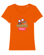 Make Yourself Proud Tricou mânecă scurtă guler larg fitted Damă Expresser